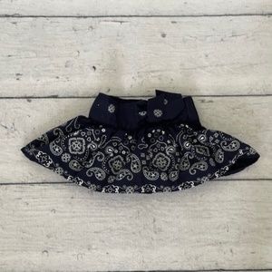 Osh Kosh Baby Girl Skirt Western Cowgirl Bandana Navy Blue 6 Months Summer Oshko